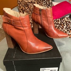 Cognac Steve Madden Booties